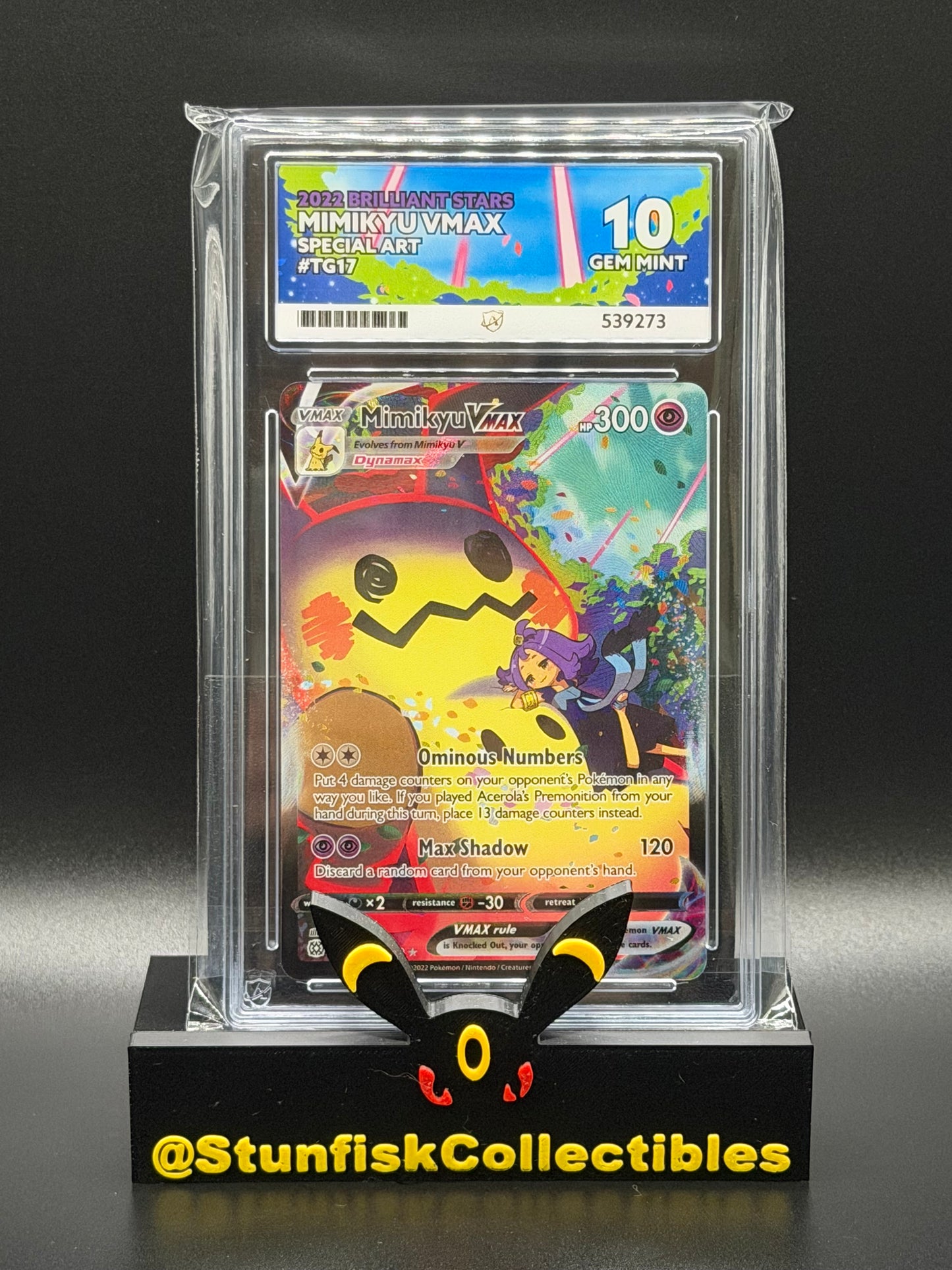 Mimikyu Vmax Special Art - Ace 10 TG17/TG30 - Brilliant Stars - Perfect Subgrades