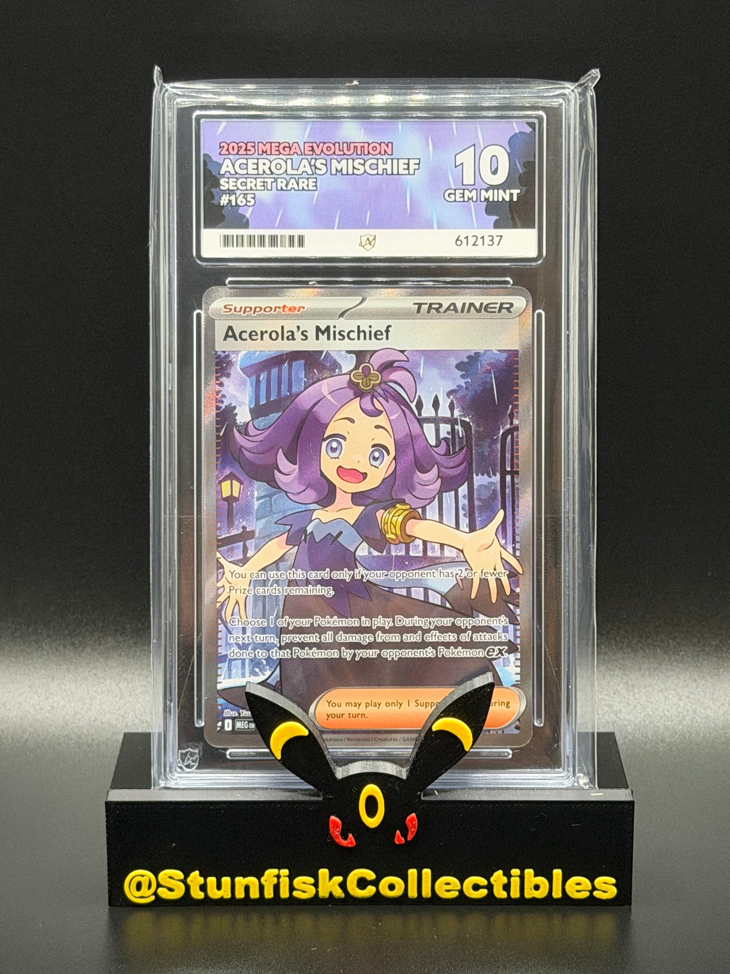 Acerola's Mischief Full Art - Ace 10 165/132 - Mega Evolutions - Perfect Subgrades