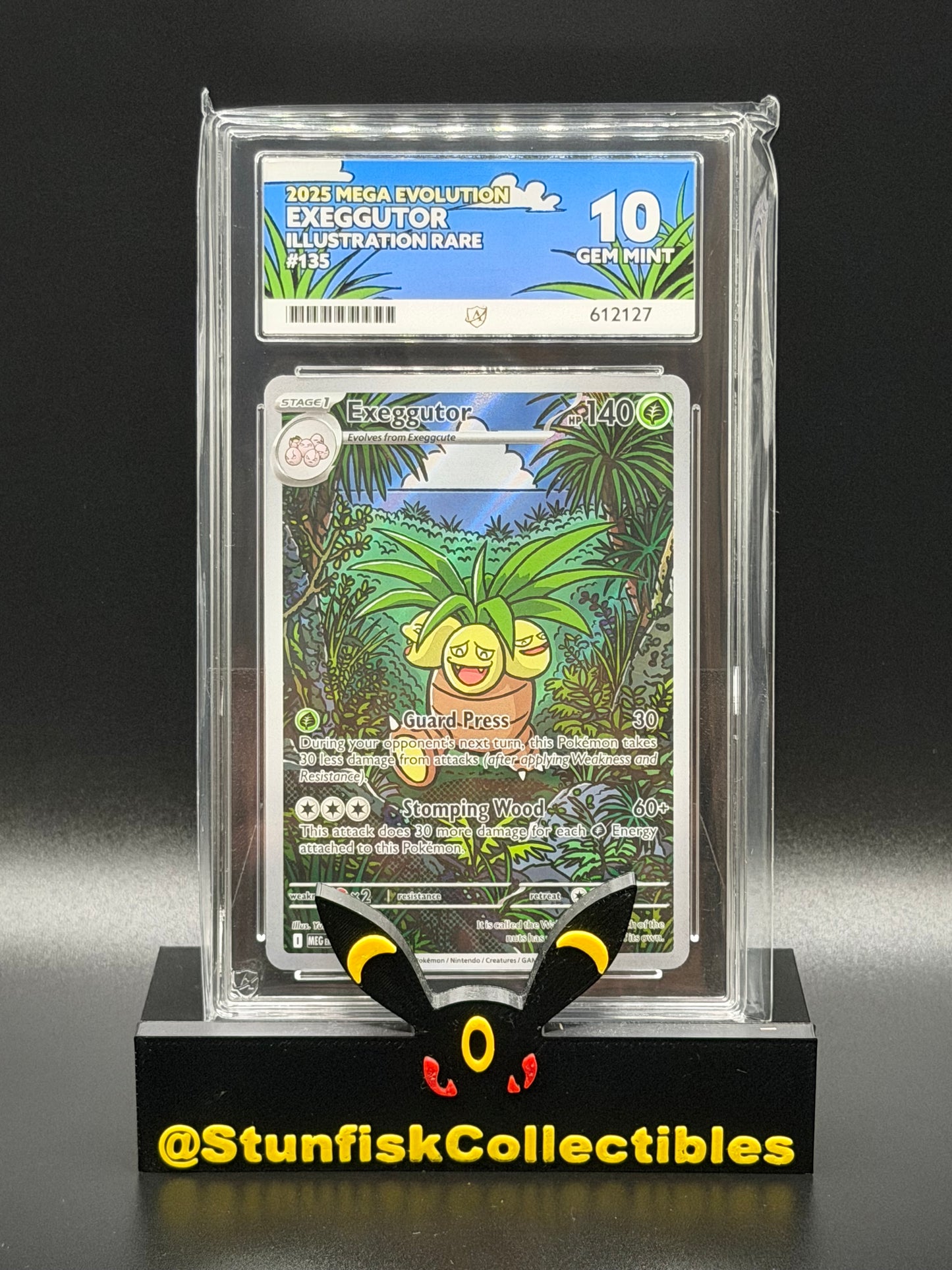 Exeggutor Illustration Rare - Ace 10 135/132 - Mega Evolutions - Perfect Subgrades