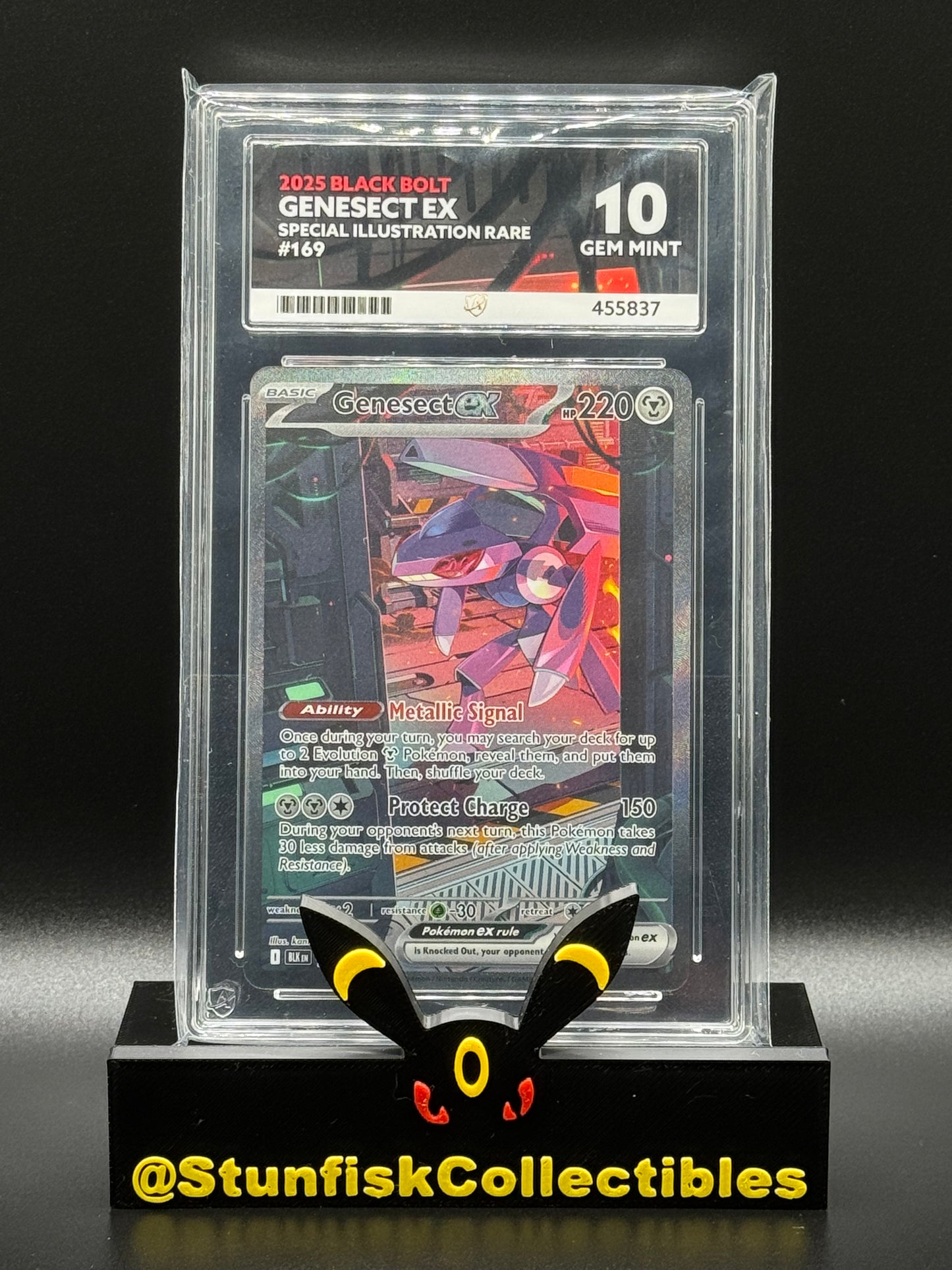 Genesect EX SIR - ACE 10 169/086 - Black Bolt - Perfect Subgrades
