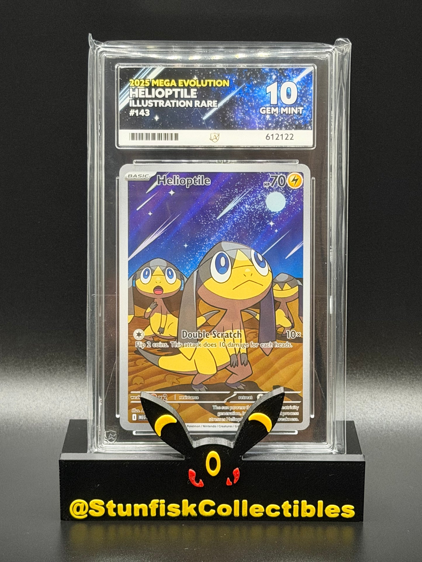 Helioptile Illustration Rare - Ace 10 143/132 - Mega Evolutions - Perfect Subgrades