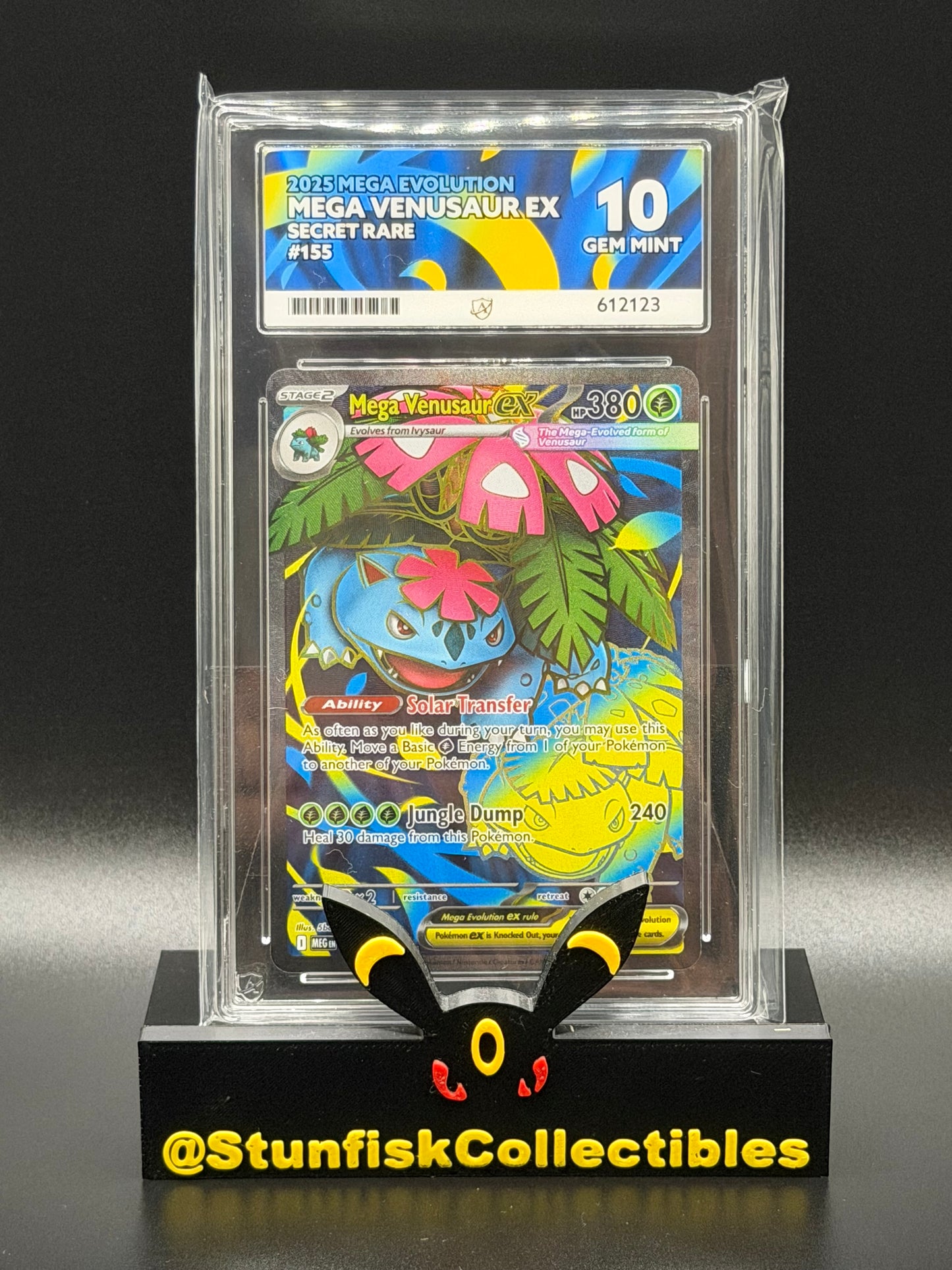 Mega Venasaur Full Art - Ace 10 155/132 - Mega Evolutions - Perfect Subgrades