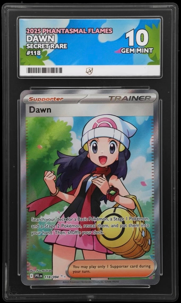 Dawn Trainer - Ace 10 118/094 - Phantasmal Flames - Perfect Subgrades