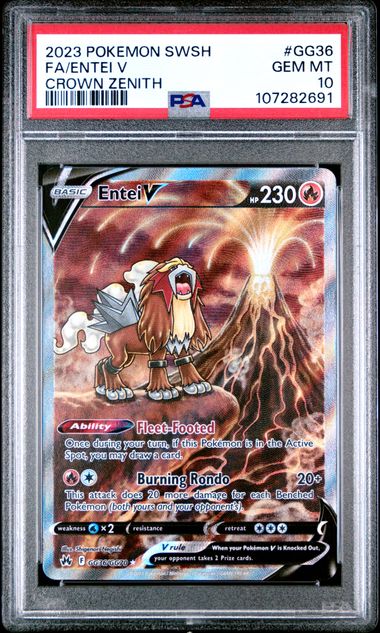 Entei V - PSA 10 GG36/GG70 - Crown Zenith