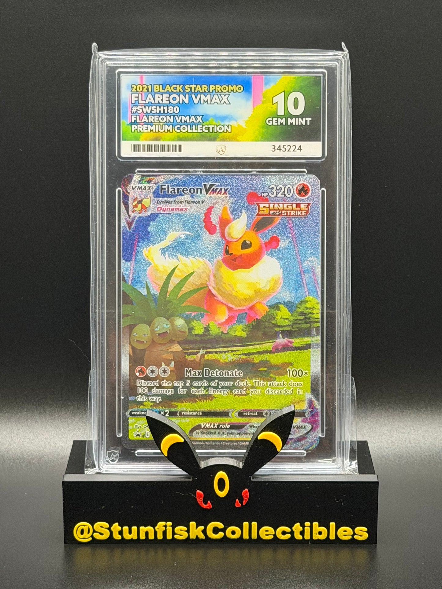 Flareon Vmax - Ace 10 SWSH180 - Flareon Vmax Premium Collection - Perfect Subgrades