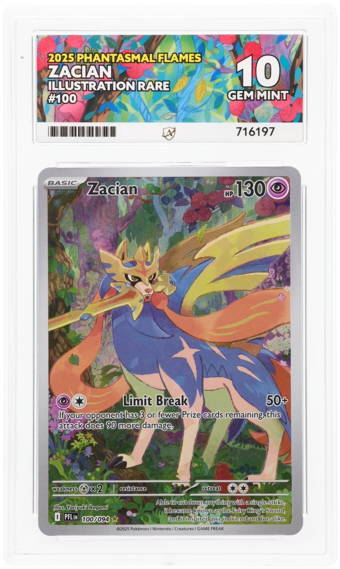 Zacian - Ace 10 100/094 - Phantasmal Flames - Perfect Subgrades