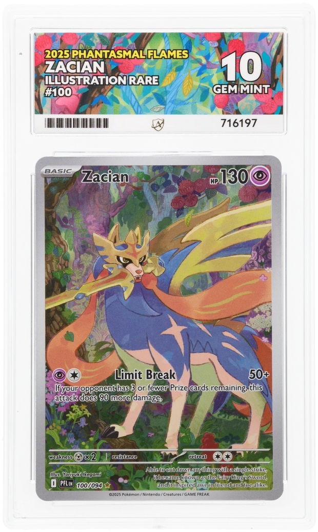 Zacian - Ace 10 100/094 - Phantasmal Flames - Perfect Subgrades