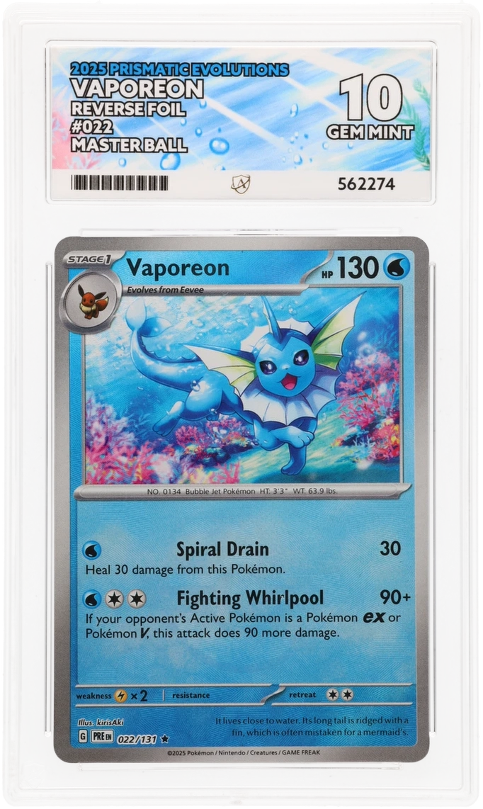 Vaporeon Masterball - Ace 10 022/131 - Prismatic Evolutions