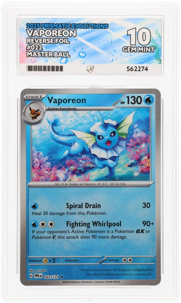 Vaporeon Masterball - Ace 10 022/131 - Prismatic Evolutions