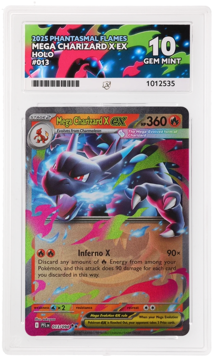 Mega Charizard EX - ACE 10 013/094 - Phantasm Flames - Perfect Subgrades