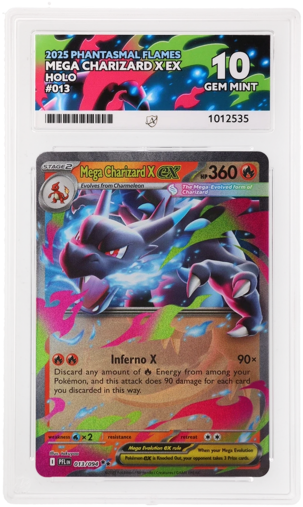 Mega Charizard EX - ACE 10 013/094 - Phantasm Flames - Perfect Subgrades