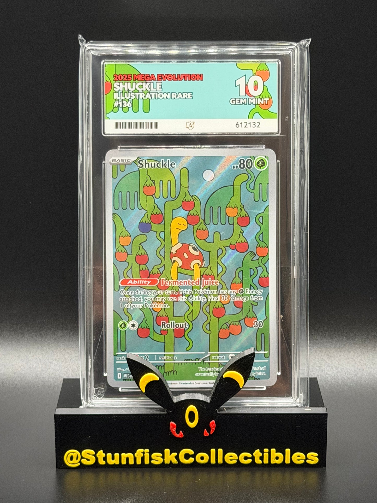 Shuckle Illustration Rare - Ace 10 136/132 - Mega Evolutions - Perfect Subgrades