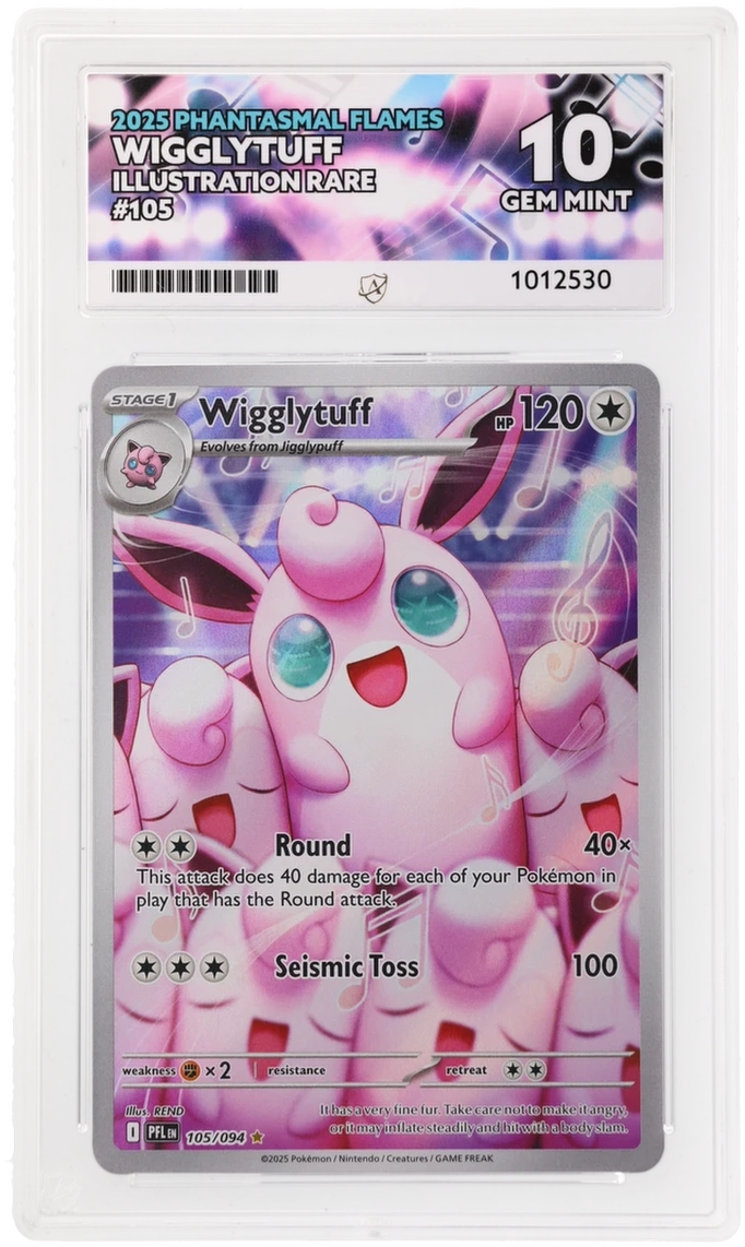 Wiggytuff - ACE 10 105/094 - Phantasmal Flames - Perfect Subgrades