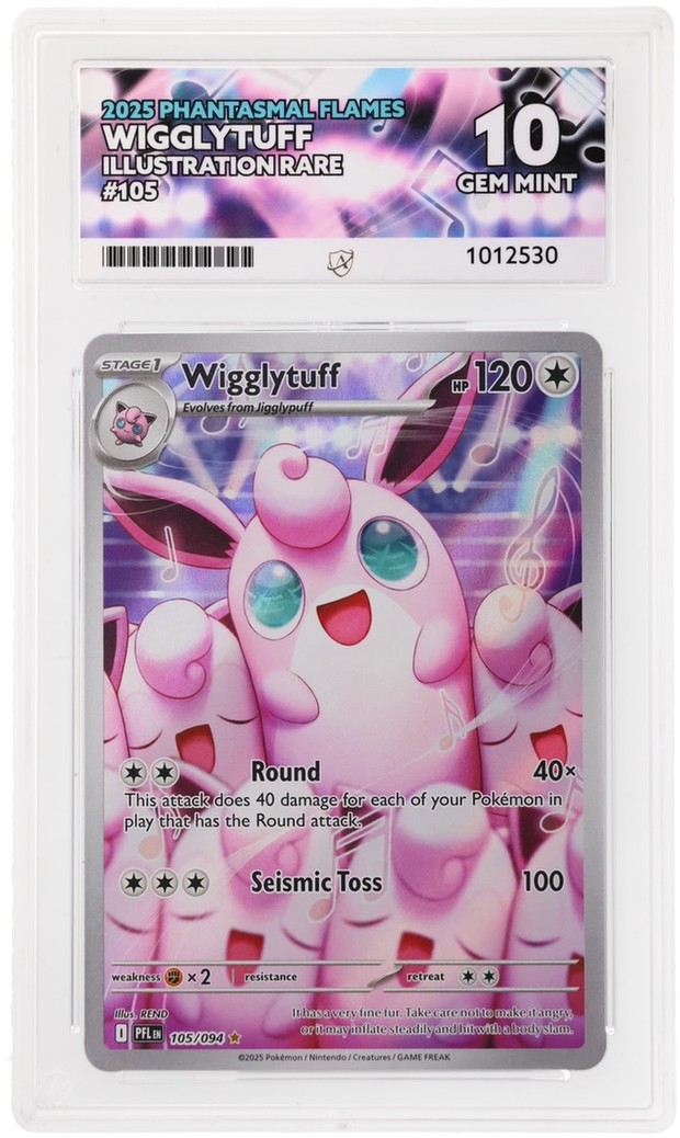 Wiggytuff - ACE 10 105/094 - Phantasmal Flames - Perfect Subgrades