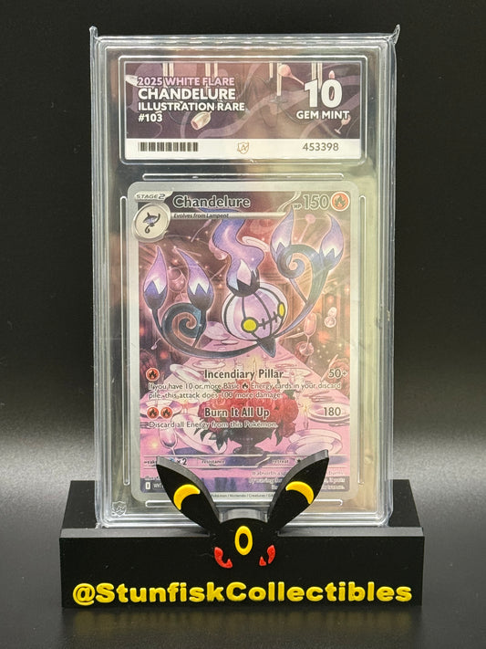 Chandelure Illustration Rare - Ace 10 103/086 - White Flare  Perfect Subgrades